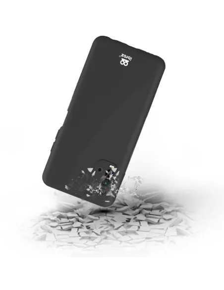 Xiaomi Redmi 9T Coque Liquid Silicone Soft Touch noir + Verre Tremp...