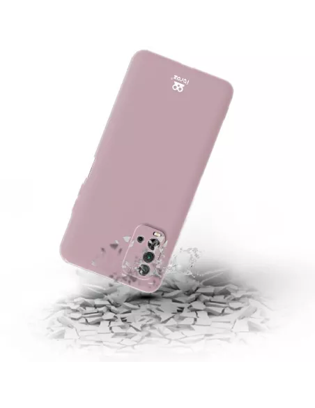 Xiaomi Redmi 9T Coque Liquid Silicone Soft Touch rose + Verre Tremp...