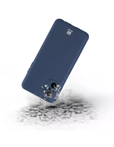 Xiaomi Redmi Note 10s Coque Liquid Silicone Soft Touch blue + Glass...