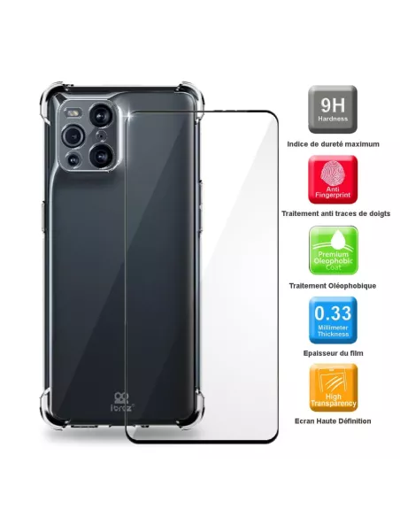 Oppo Find X3 Pro Shockproof Case + Screen Protector Pack 9H | Ibroz