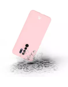 Xiaomi Redmi 9 Coque Liquid Silicone Soft Touch rose + Verre Trempé... 2