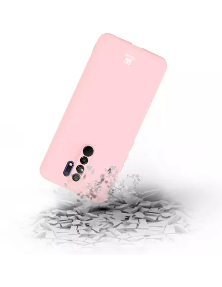 Xiaomi Redmi 9 Pink Liquid Silicone Soft Touch Case + Tempered Glass...