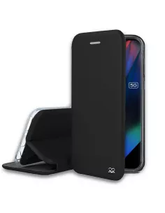 Oppo Find X3 Pro Folio Clam Leather Case + 9H Tempered Glass - Black | Ibroz