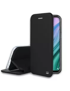 Oppo A54 Folio Clam Leather Case + 9H Tempered Glass - Black | Ibroz