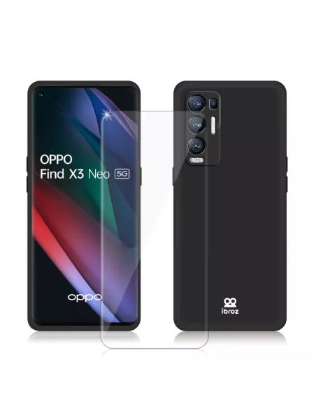 Find X3 Neo Coque Liquid Silicone Soft Touch + Verre Trempé 9H - No...