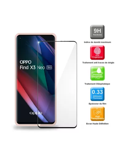 Find X3 Neo Coque Liquid Silicone Soft Touch + Verre Trempé 9H - Ro...