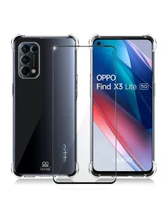 Oppo Find X3 Lite Pack Coque antichocs + Protection écran 9H - Tran...