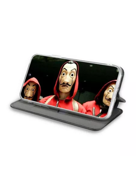 Oppo A94 Etui Cuir Folio Clam + Verre Trempé - Noir | Ibroz