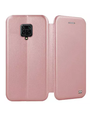 Xiaomi Redmi Note 9 Pro Etui Cuir Folio Clam - Rose Gold | Ibroz