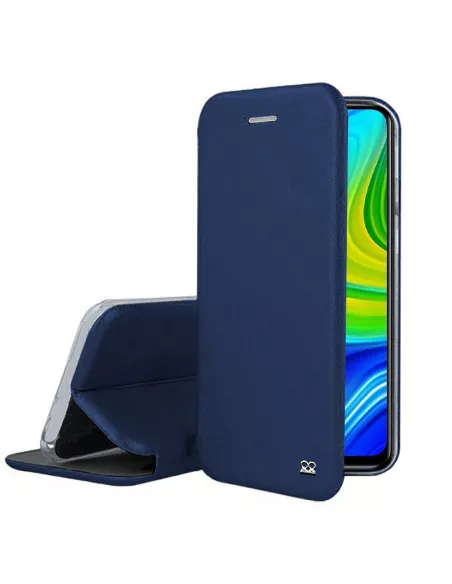 Xiaomi Redmi Note 9 Etui Cuir Folio Clam - Bleu cosmos | Ibroz