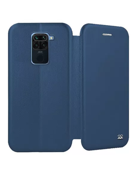 Xiaomi Redmi Note 9 Etui Cuir Folio Clam - Bleu cosmos | Ibroz