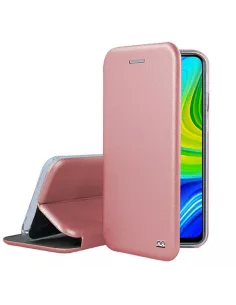 Xiaomi Redmi Note 9 Leather Case Folio Clam - Rose Gold | Ibroz