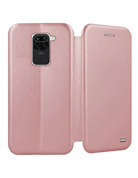 Xiaomi Redmi Note 9 Etui Cuir Folio Clam - Rose Gold | Ibroz