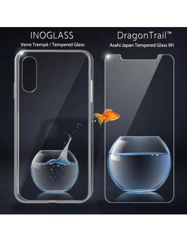 iPhone Xs Max Coque Inoglass en verre trempé + Verre trempé 9H | Ibroz