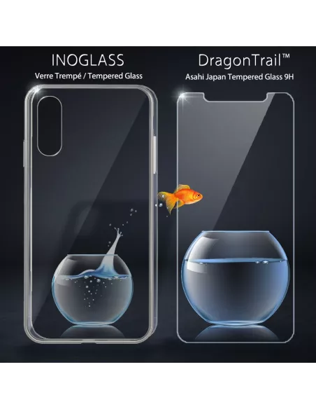 iPhone Xs Max Coque Inoglass en verre trempé + Verre trempé 9H | Ibroz