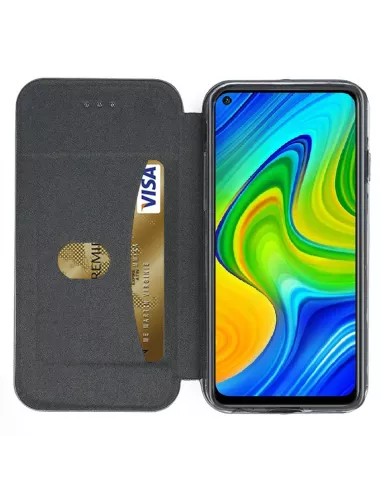 Xiaomi Redmi Note 9 Etui Cuir Folio Clam - Rouge | Ibroz