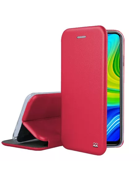 Xiaomi Redmi Note 9 Etui Cuir Folio Clam - Rouge | Ibroz