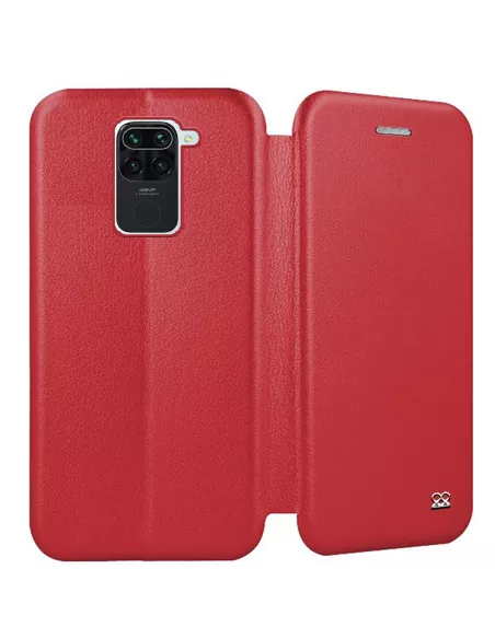Xiaomi Redmi Note 9 Leather Case Folio Clam - Red | Ibroz