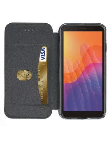 Huawei Y5P (2020) Etui Cuir Folio Clam - Bleu cosmos | Ibroz