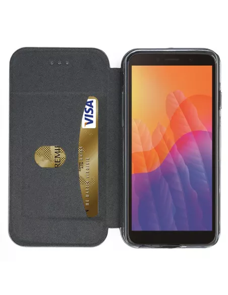 Huawei Y5P (2020) Etui Cuir Folio Clam - Bleu cosmos | Ibroz