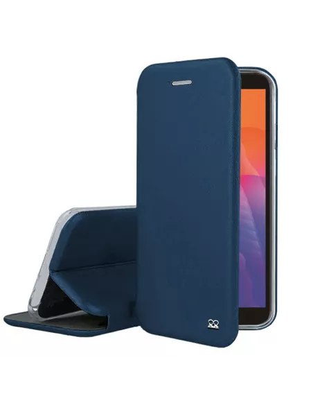 Huawei Y5P (2020) Etui Cuir Folio Clam - Bleu cosmos | Ibroz