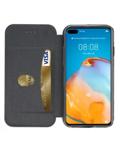 Huawei P40 Pro Leather Case Folio Clam - Rose Gold | Ibroz