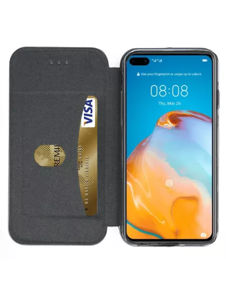 Huawei P40 Pro Leather Case Folio Clam - Rose Gold | Ibroz