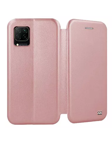 Huawei P40 Lite Leather Case Folio Clam - Rose Gold | Ibroz