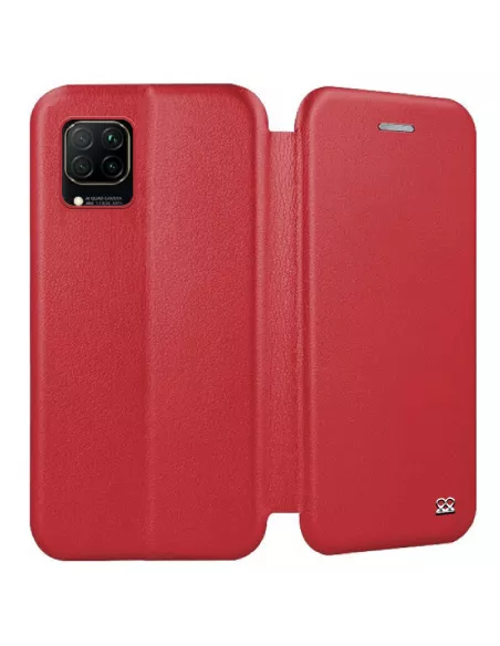 Huawei P40 Lite Etui Cuir Folio Clam - Rouge | Ibroz