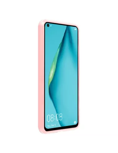 Huawei P40 Lite Coque Liquid Silicone Soft Touch - Pink | Ibroz