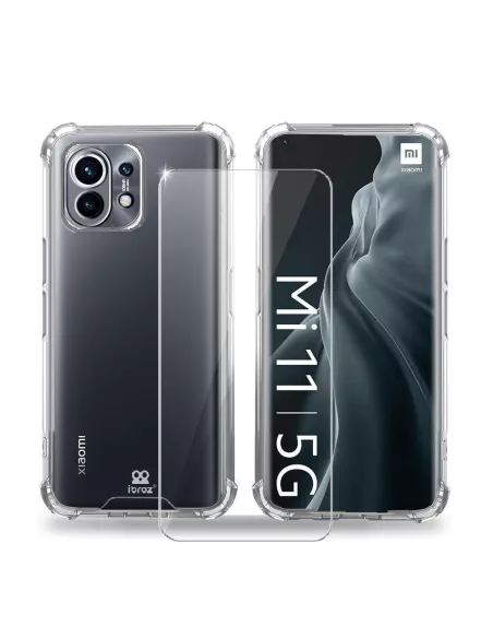 Xiaomi Mi 11 Pack Shockproof case + 9H screen protector - Transpare...