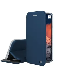 Xiaomi Mi 11 Lite Folio Clam Leather Case + 9H Tempered Glass - Blue | I...