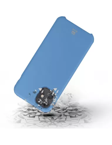iPhone 12 Pro Max Liquid Silicone Case + Tempered Glass + Sky Blue ...