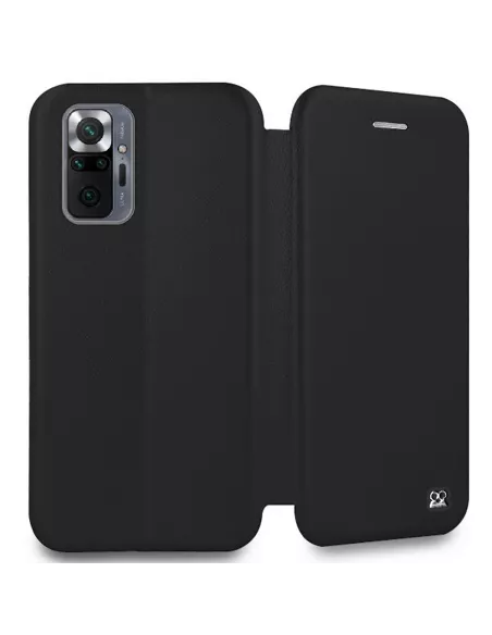 Xiaomi Redmi Note 10 Etui Cuir Folio Clam + Verre Trempé 9H - Noir ...