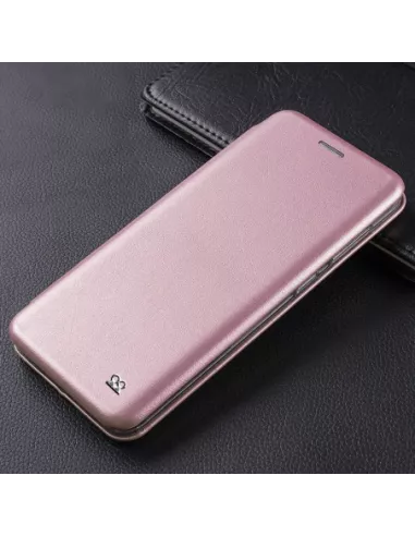 Xiaomi Redmi Note 10 Folio Clam Leather Case + 9H Tempered Glass - Pink ...