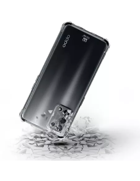 Oppo A74 Pack Shockproof case + 9H screen protector - Transparent |...