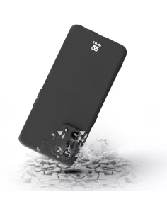 Oppo A74 Liquid Silicone Case + 9H Tempered Glass - Black | Ibroz 2