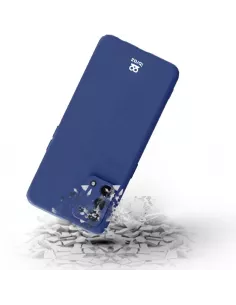 Oppo A74 Liquid Silicone Case + 9H Tempered Glass - Cosmos Blue | Ibroz 2