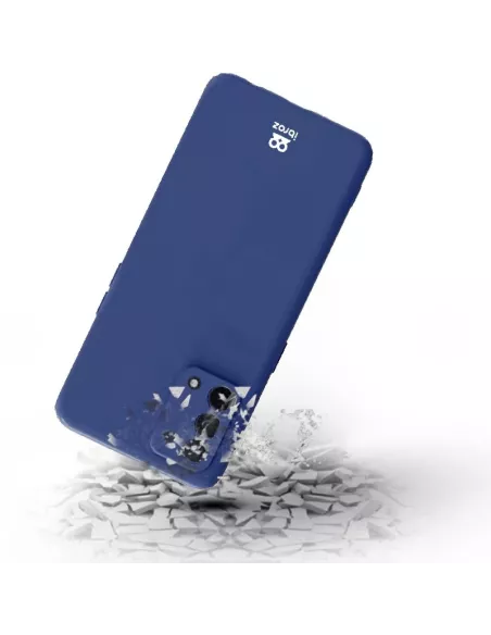 Liquid Silicone Case Oppo A54 + 9H Tempered Glass - Cosmos Blue | Ibroz