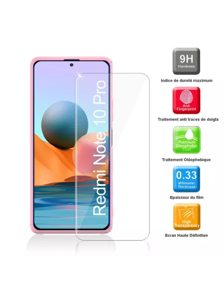 Xiaomi Redmi Note 10 PRO Case Liquid Silicone Soft Touch pink + Ve...