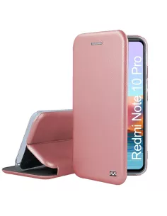 Xiaomi Redmi Note 10 Pro Folio Clam Leather Case + 9H Tempered Glass - R...