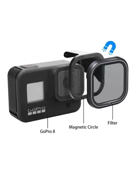 CPL Polarizing Filter with Magnetic Holder Gopro Hero 8 | Ibroz