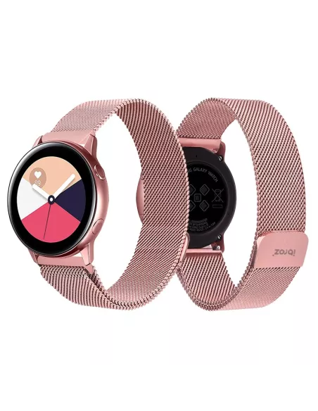 Bracelet maille milanaise acier Samsung / Huawei Watch - Rose Gold ...