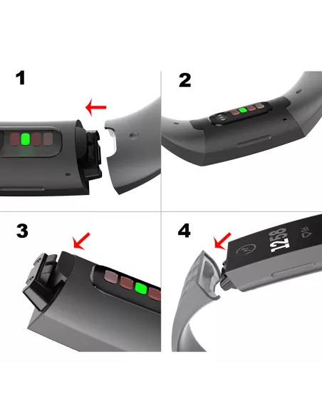 Bracelet Sport Diamant Fitbit Charge 3/4 - Noir | Ibroz