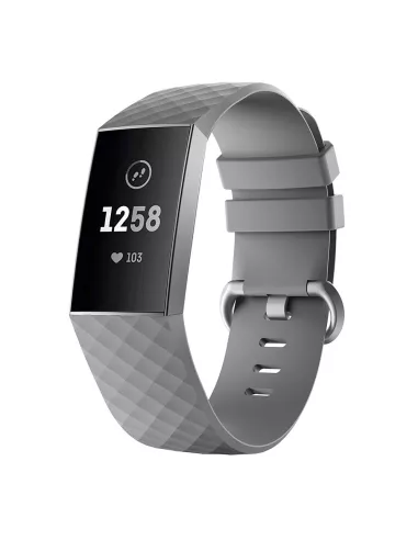 Bracelet Sport Diamant Fitbit Charge 3/4 - Gris | Ibroz