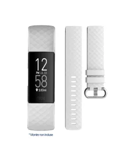Bracelet Sport Diamant Fitbit Charge 3/4 - Blanc | Ibroz