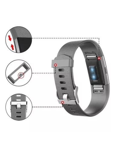 Fitbit Charge 2 Sport Wristband - Grey | Ibroz