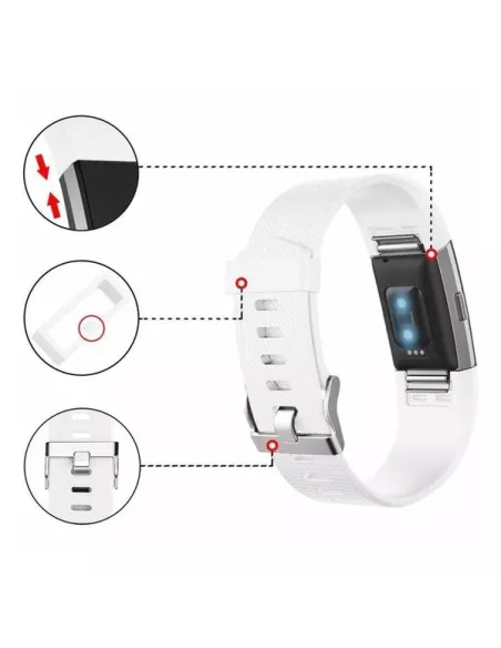 Fitbit Charge 2 Sport Wristband - White | Ibroz
