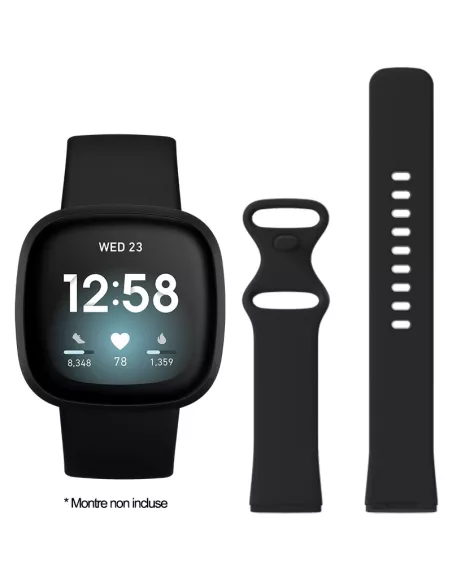 Sport Wristband Fitbit Versa 3 and Sense - Black | Ibroz