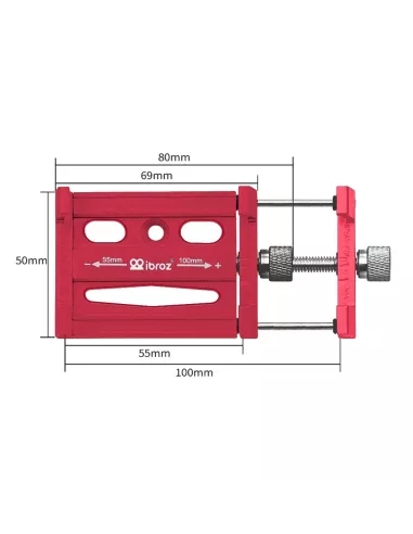 Smartphone holder for road bike Metal - Red | Ibroz